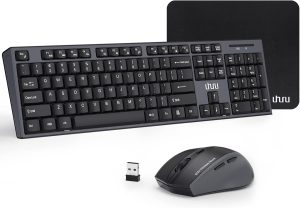 Wireless Keyboard and Mouse Set — UHURU 2.4G USB Wireless Keyboard and Mouse